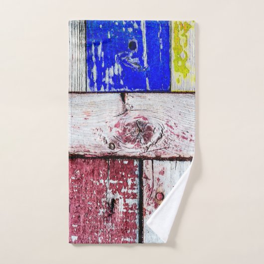 Funny Neoplasticism Holzkunst Stil anpassbar Badhandtuch Set (Handtuch)