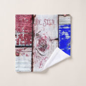 Funny Neoplasticism Holzkunst Stil anpassbar Badhandtuch Set (Waschlappen)