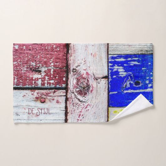 Funny Neoplasticism Holzkunst Stil anpassbar Badhandtuch Set (Handtuch)