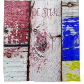 Funny Neoplasticism Holzkunst Stil anpassbar Duschvorhang (Vorderseite)