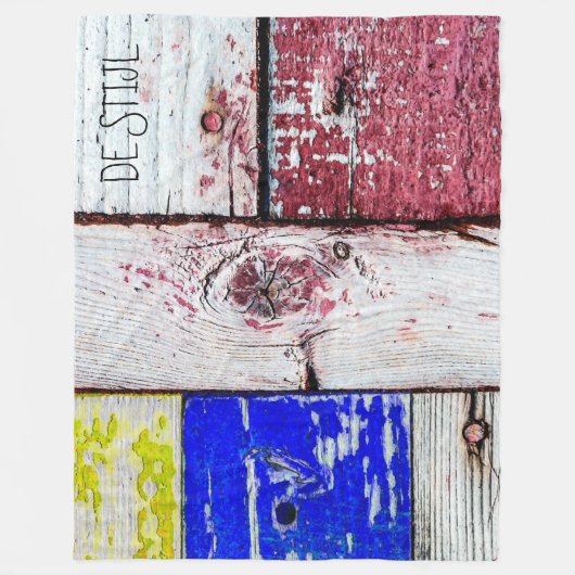 Funny Neoplasticism Holzkunst Stil anpassbar Fleecedecke (Vorderseite)