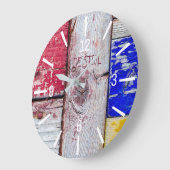 Funny Neoplasticism Holzkunst Stil anpassbar Große Wanduhr (Winkel)