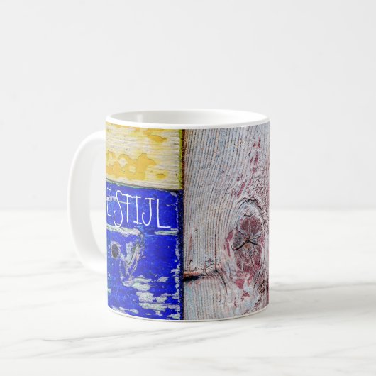 Funny Neoplasticism Holzkunst Stil anpassbar Kaffeetasse (Vorderseite Links)