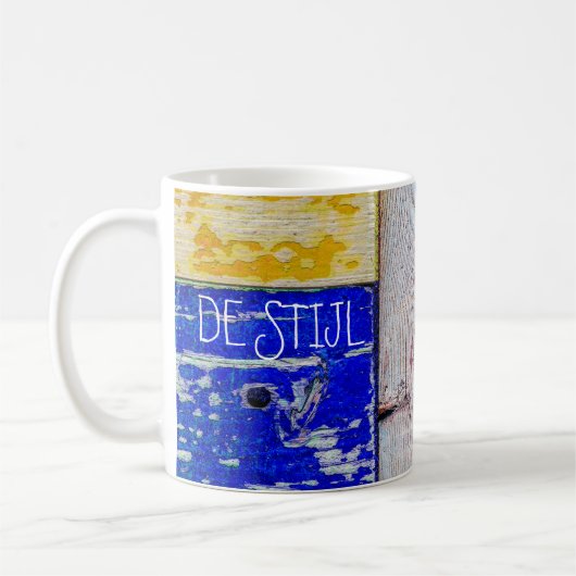 Funny Neoplasticism Holzkunst Stil anpassbar Kaffeetasse (Links)