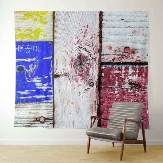 Funny Neoplasticism Holzkunst Stil anpassbar Wandteppich (Beispiel (Horizontal))