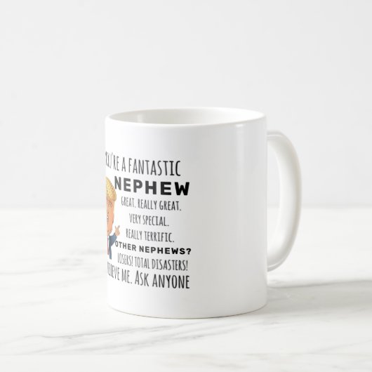 Funny Nephew Birthday Bestes Geschenk Kaffeetasse (VorderseiteRechts)