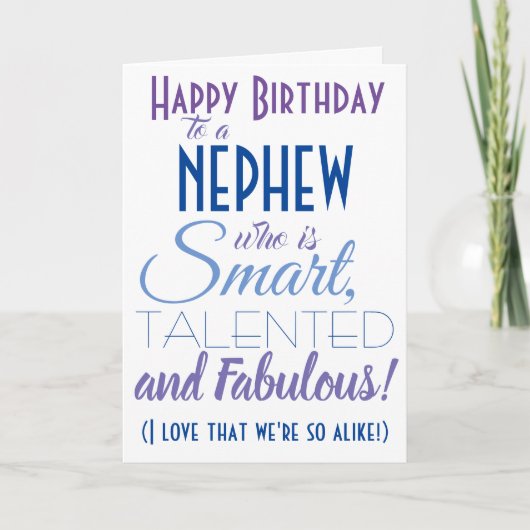 Funny Nephew Birthday Card Karte (Vorderseite)