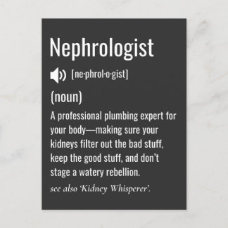 Funny Nephrologist Definition Postkarte