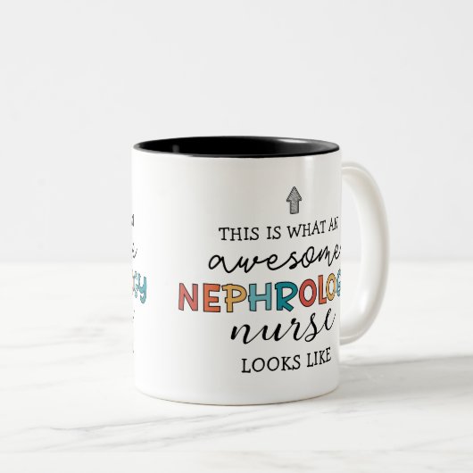 Funny Nephrology Nurse Phantastische Wertschätzung Zweifarbige Tasse (VorderseiteRechts)
