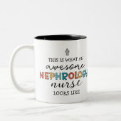 Funny Nephrology Nurse Phantastische Wertschätzung Zweifarbige Tasse (Links)