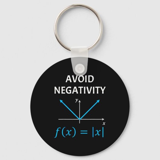 Funny Nerdy Avoid Negativity Algebra Math Pun Math Schlüsselanhänger (Vorderseite)