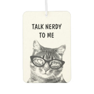 Funny NERDY CAT Foto Lufterfrischer