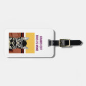 Funny Nerdy Hipster Cat mit Brillenhandschuhen aus Gepäckanhänger (Vorderseite horizontal)