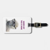 Funny Nerdy Hipster Monkey mit Brillenhandschuhen  Gepäckanhänger (Vorderseite horizontal)