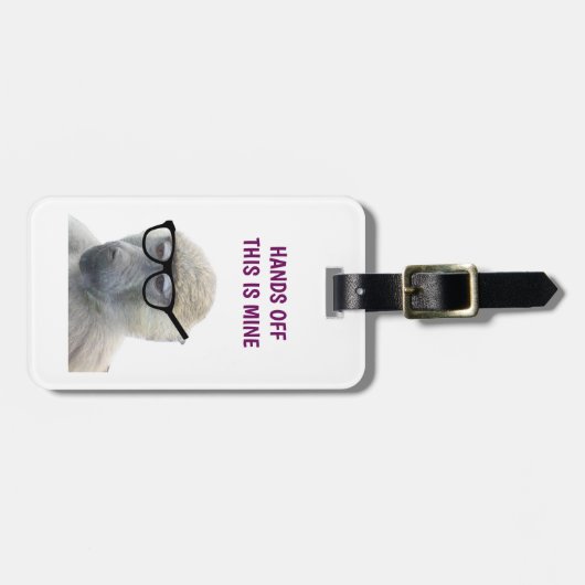 Funny Nerdy Hipster Monkey mit Brillenhandschuhen  Gepäckanhänger (Vorderseite horizontal)