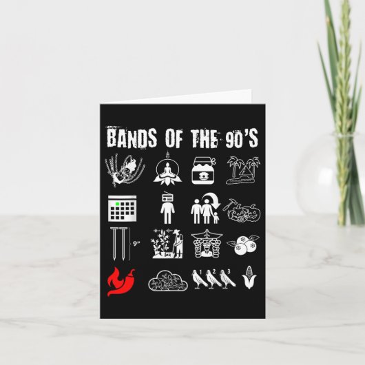 Funny Nerdy Iconic Alternative Rock Bands der 9 Karte (Vorderseite)