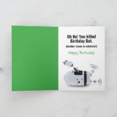 Funny Nerdy Robot berechnet AltersGeburtstagskarte Karte (Innenseite)