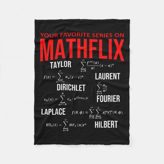 Funny Nerdy Your Favorite Series On Mathflix Math Fleecedecke (Vorderseite)