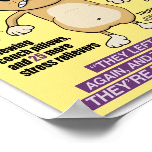 Funny Nervous Dog Magazine Poster (Ecke)