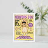 Funny Nervous Dog Magazine Postkarte (Stehend Vorderseite)