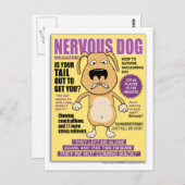 Funny Nervous Dog Magazine Postkarte (Vorne/Hinten)