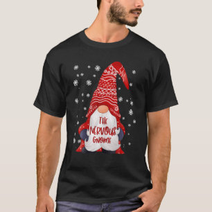 Funny Nervous Gnome Familie Matching Weihnachtsges T-Shirt
