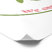 Funny Nessie Cryptid Club, Green & Pink Retro Poster (Ecke)