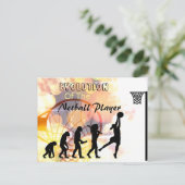 Funny Netball Player Evolution Thema Postkarte (Stehend Vorderseite)
