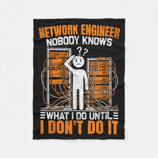 Funny Network Engineer Design For Men Network Engi Fleecedecke (Vorderseite)