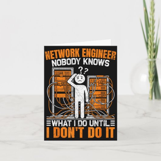 Funny Network Engineer Design For Men Network Engi Karte (Vorderseite)