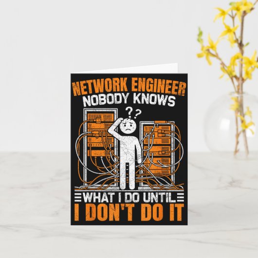 Funny Network Engineer Design For Men Network Engi Karte (Gelbe Blume)