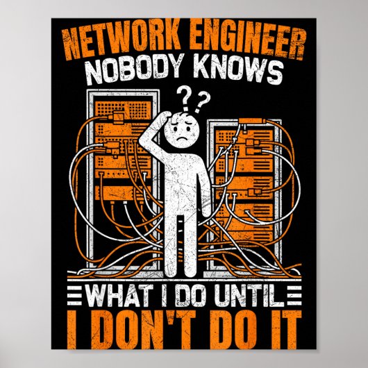 Funny Network Engineer Design For Men Network Engi Poster (Vorne)
