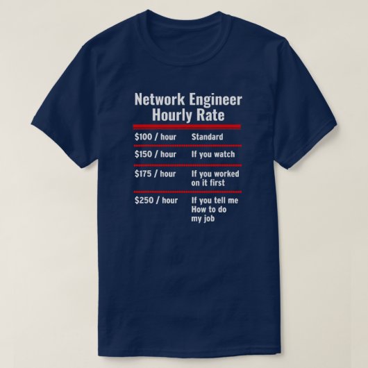 Funny Network Engineer Graphic Information T-Shirt (Design vorne)