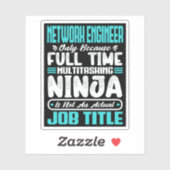 Funny Network Engineer Job Title Professionals Aufkleber (Blatt)