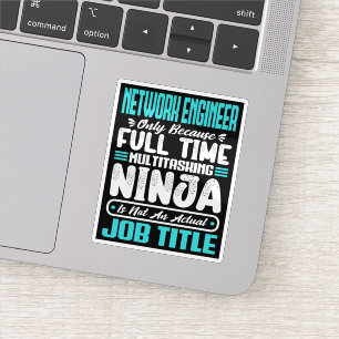 Funny Network Engineer Job Title Professionals Aufkleber