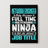 Funny Network Engineer Job Title Professionals Button (Vorderseite)