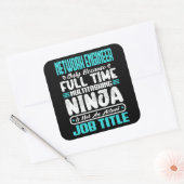 Funny Network Engineer Job Title Professionals Quadratischer Aufkleber (Umschlag)