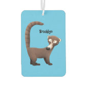 Funny neugierig coatimundi Cartoon Illustration Autolufterfrischer (Rückseite)
