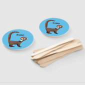 Funny neugierig coatimundi Cartoon Illustration Fächer (Non-assembled)