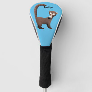 Funny neugierig coatimundi Cartoon Illustration Golf Headcover
