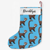 Funny neugierig coatimundi Cartoon Illustration Kleiner Weihnachtsstrumpf (Rückseite)