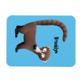 Funny neugierig coatimundi Cartoon Illustration Magnet (Horizontal)