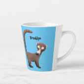 Funny neugierig coatimundi Cartoon Illustration Milchtasse (Rechts)