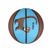 Funny neugierig coatimundi Cartoon Illustration Mini Basketball (Vertikal)