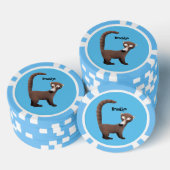 Funny neugierig coatimundi Cartoon Illustration Pokerchips (Stapel)
