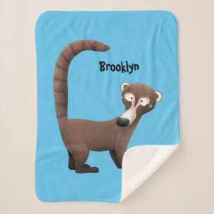 Funny neugierig coatimundi Cartoon Illustration Sherpadecke