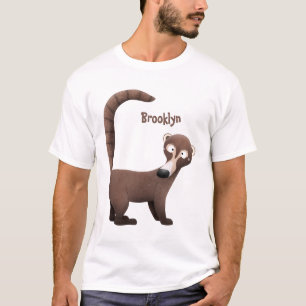 Funny neugierig coatimundi Cartoon Illustration T-Shirt