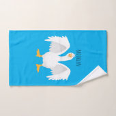 Funny neugierig Hausgans Cartoon Illustration Badhandtuch Set (Handtuch)