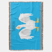 Funny neugierig Hausgans Cartoon Illustration Decke (Vorderseite Vertikal)