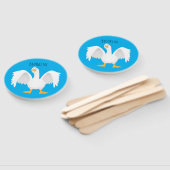 Funny neugierig Hausgans Cartoon Illustration Fächer (Non-assembled)